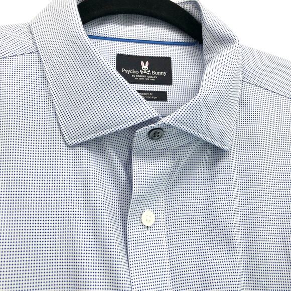 Psycho Bunny by Robert Godley Casual Dress Shirt 17.5 34/35 Modern Fit Stretch - Picture 3 of 7